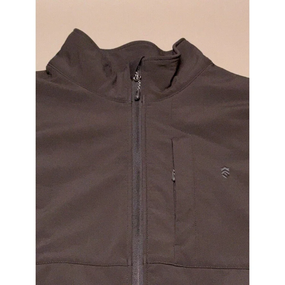Free Country Men’s Full Zip Fleece Jacket w/ Zip Pockets Black L